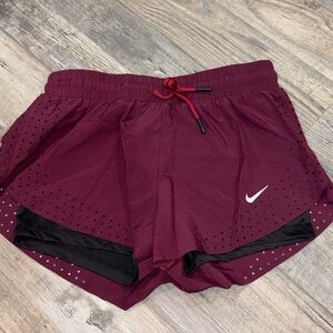 Nike Women's Maroon Athletic Shorts